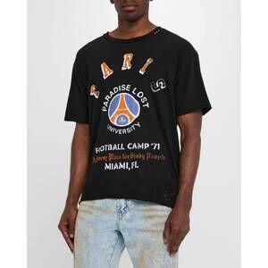 NEW ALCHEMIST alain football camp t-shirt in black